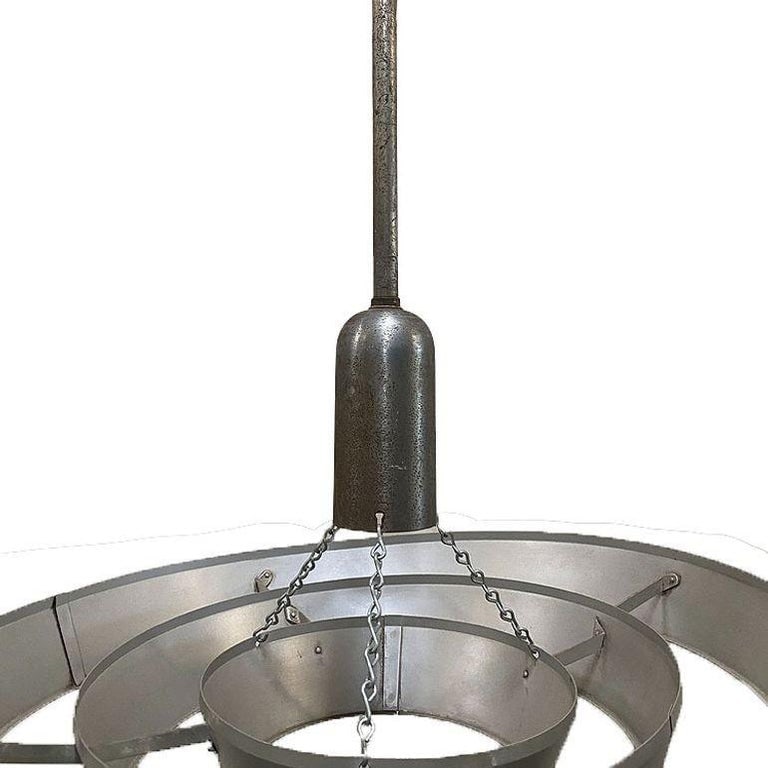 Mid-Century "Saturn" Ceiling Aluminum 19" Pendant by Kurt Versen, 16 Available - 6