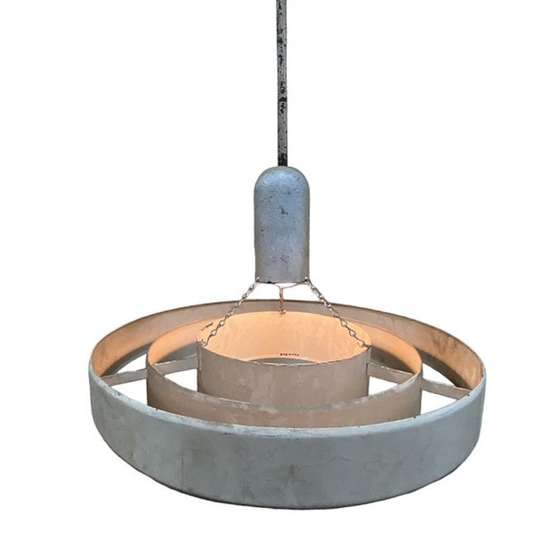 Mid-Century "Saturn" Ceiling Steel 19" Pendant by Kurt Versen, 22 Available - 8