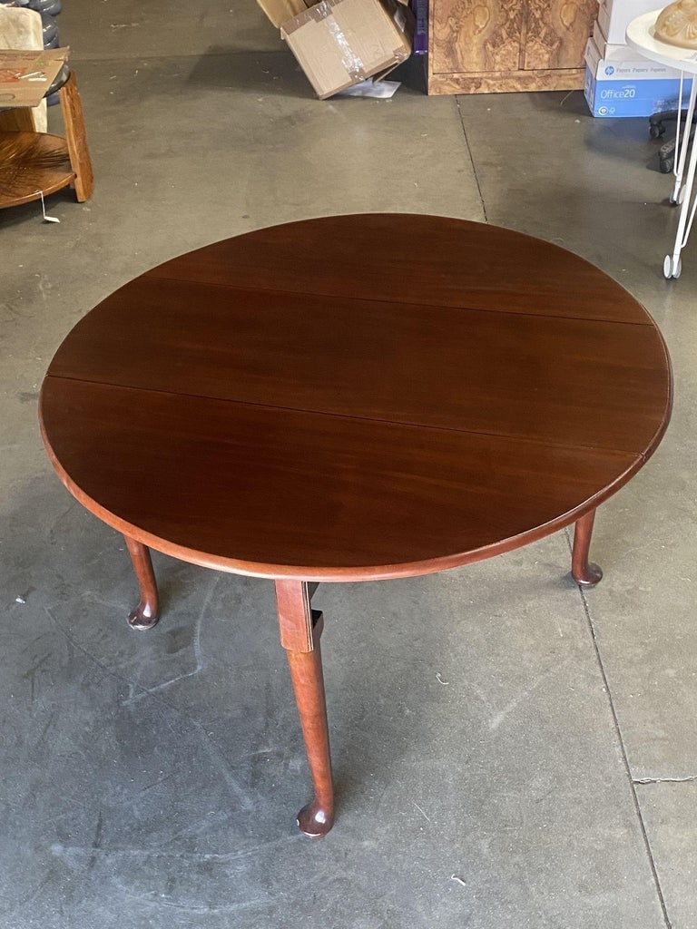 Late Victorian French Drop-Leaf Oak Dining Table - 11