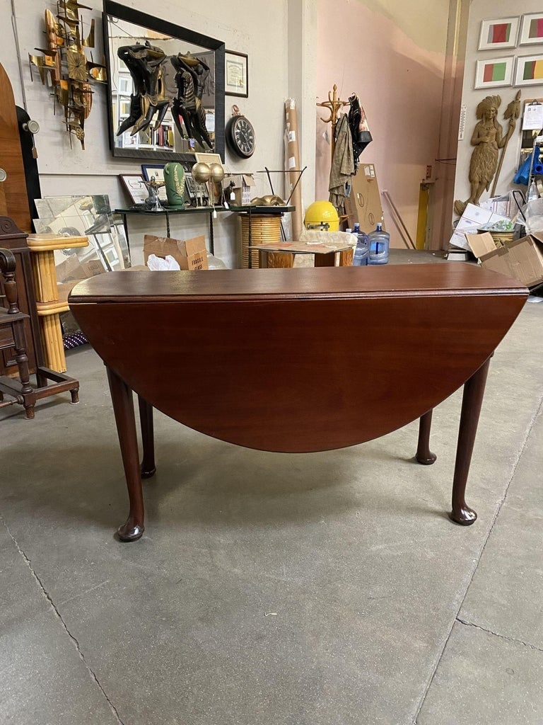 Late Victorian French Drop-Leaf Oak Dining Table - 15