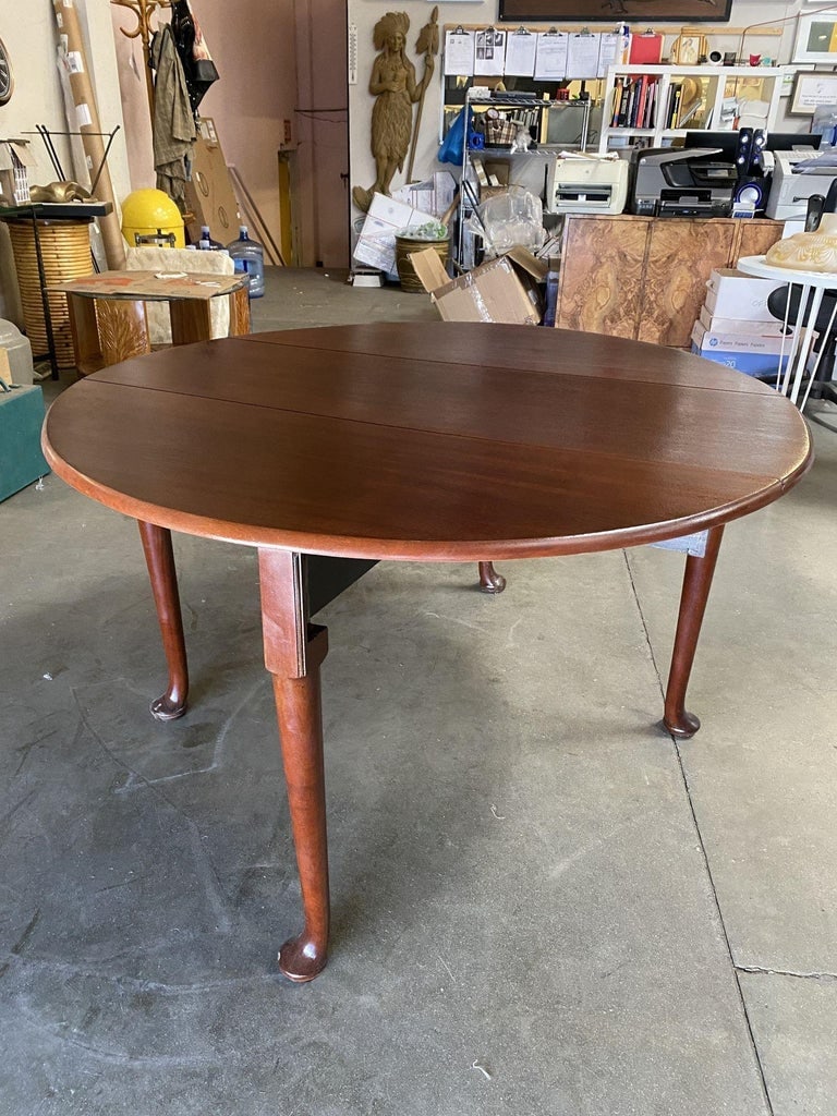 Late Victorian French Drop-Leaf Oak Dining Table - 3