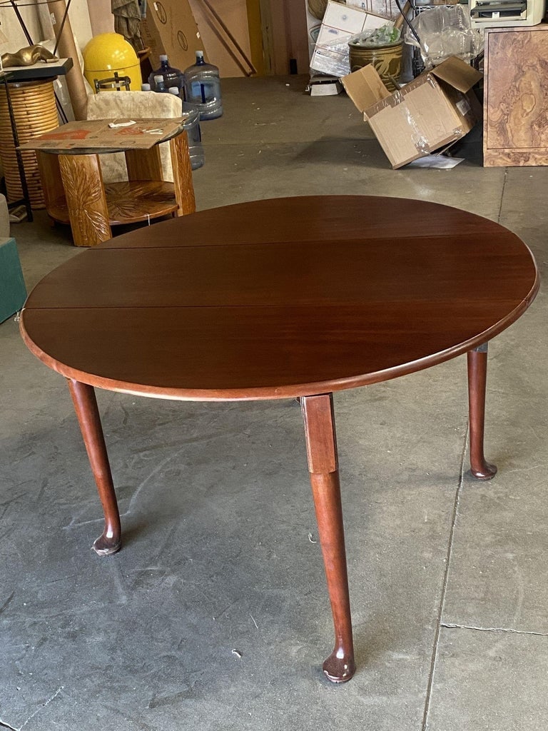 Late Victorian French Drop-Leaf Oak Dining Table - 4