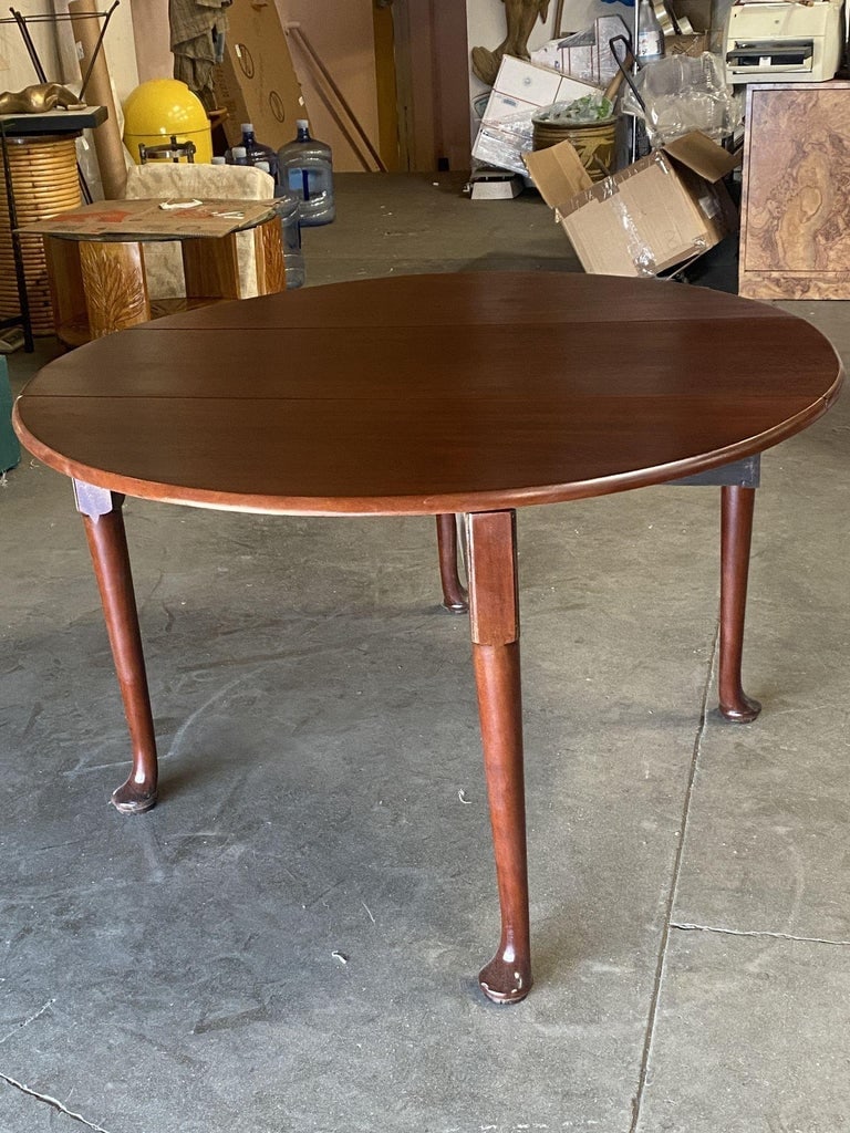 Late Victorian French Drop-Leaf Oak Dining Table - 5