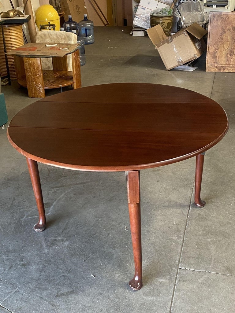 Late Victorian French Drop-Leaf Oak Dining Table - 6