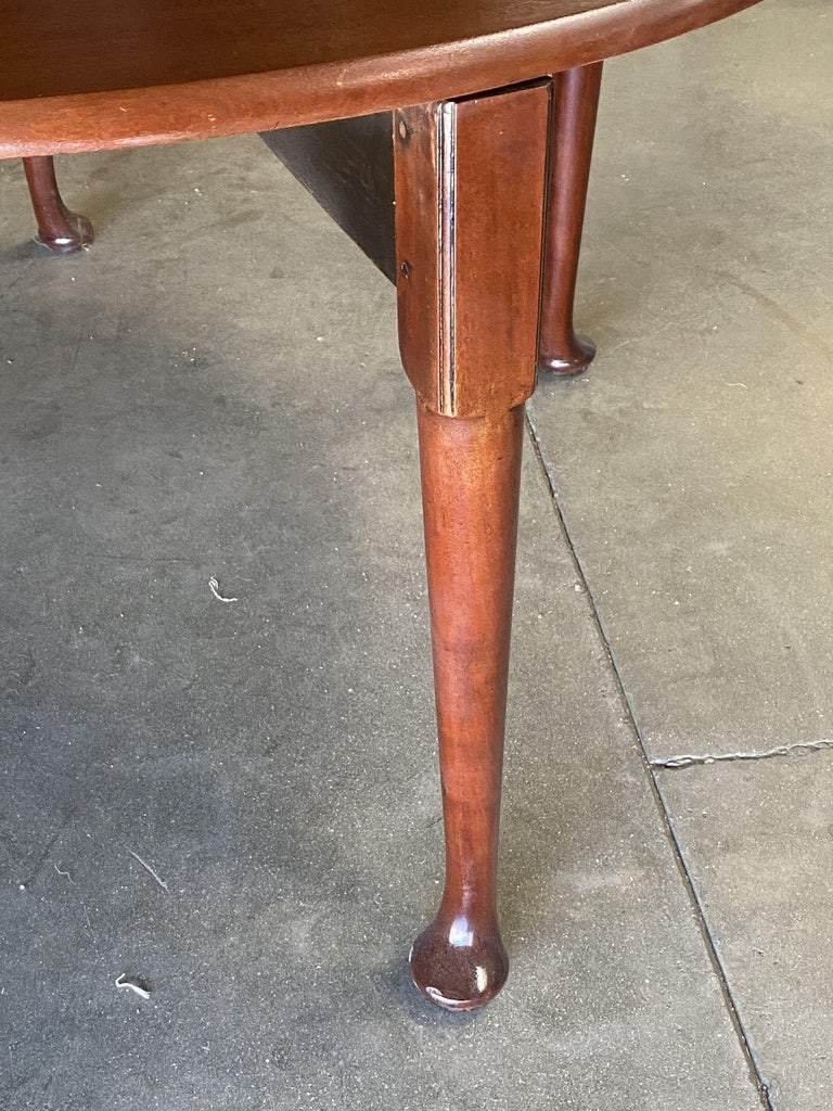 Late Victorian French Drop-Leaf Oak Dining Table - 7