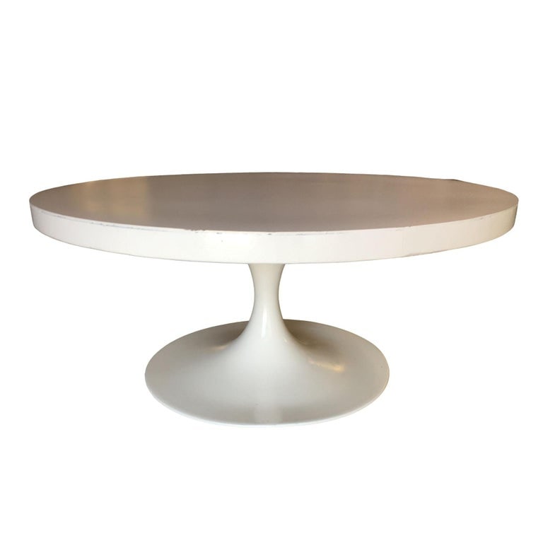 36" Inch Heavy Top Pedestal Style Coffee Table - 4
