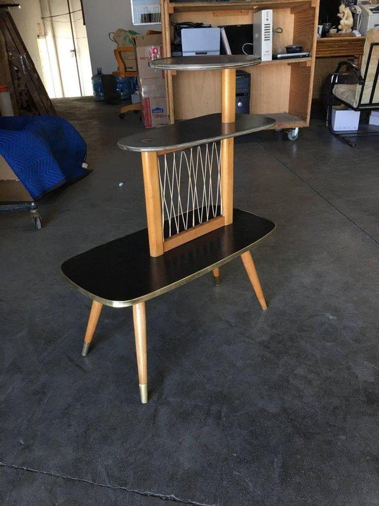 1950s Three-Tier Midcentury String Art Center Side Tables, Set of 3 - 11
