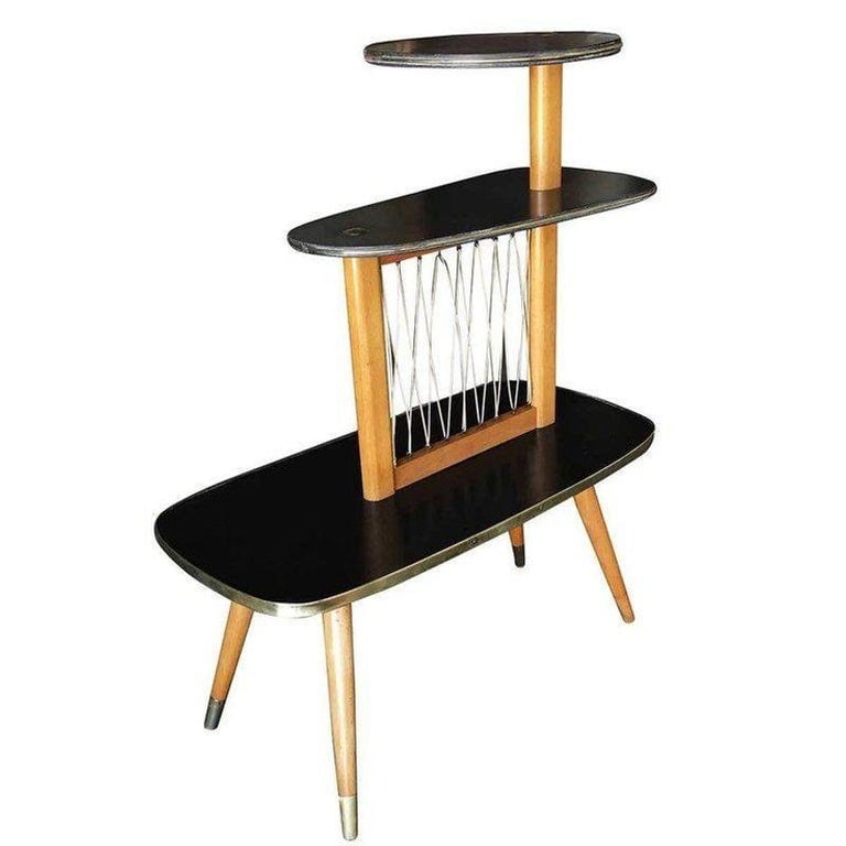1950s Three-Tier Midcentury String Art Center Side Tables, Set of 3 - 4