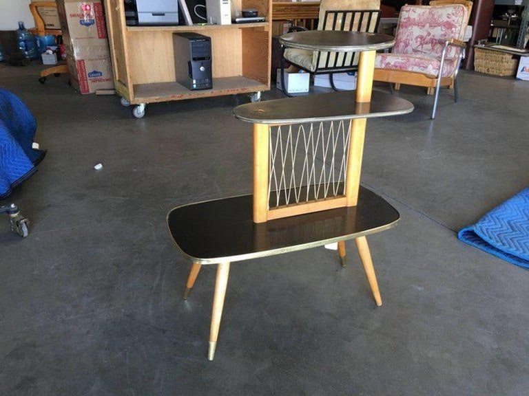 1950s Three-Tier Midcentury String Art Center Side Tables, Set of 3 - 7