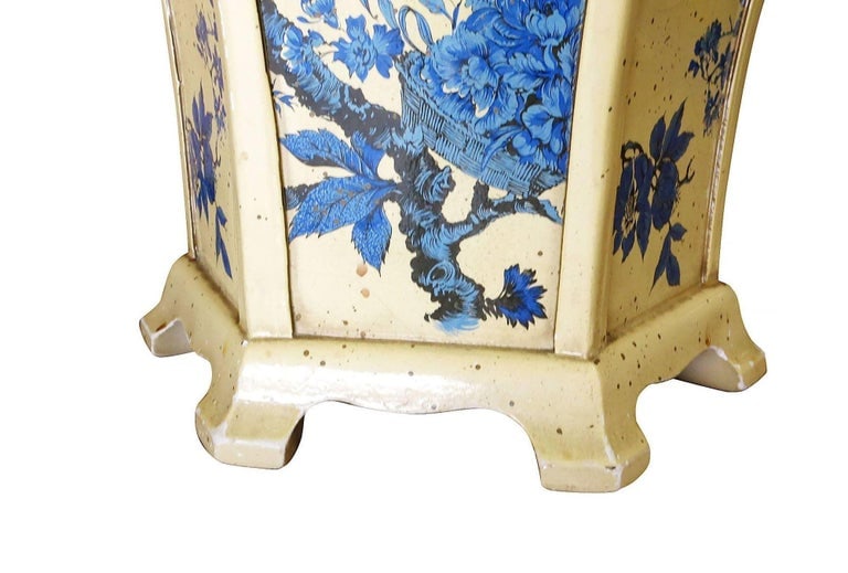 James Mont Style Enamel Asian Inspired Midcentury Lamp Pair - 7
