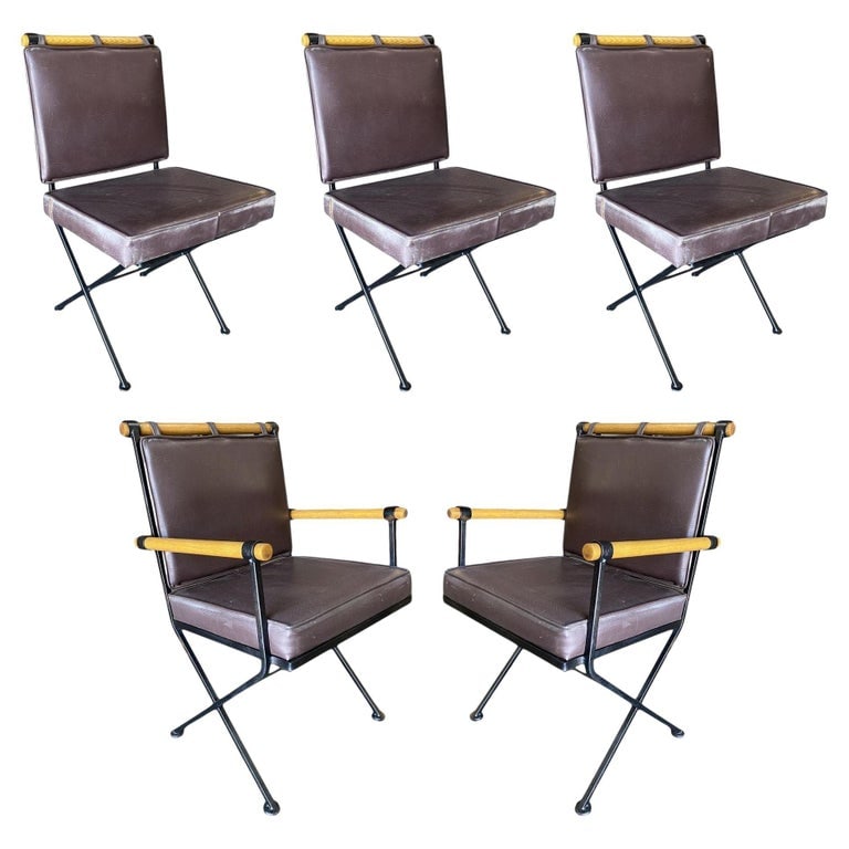 Set of Five Midcentury "Directors Chair" Chairs in the Style of Cleo Baldon - 2
