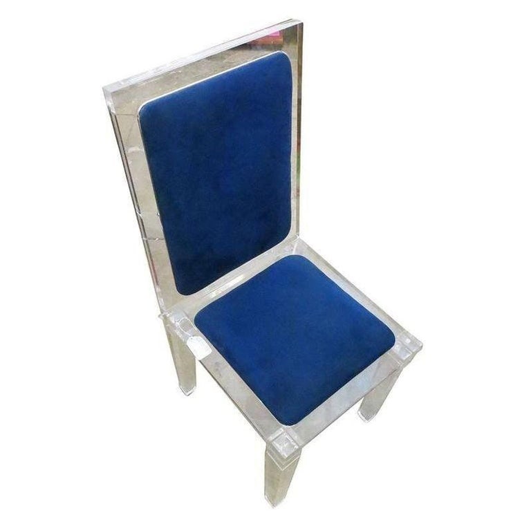 Midcentury Lucite Skyscraper Style Dining Chairs, Set of Six - 3