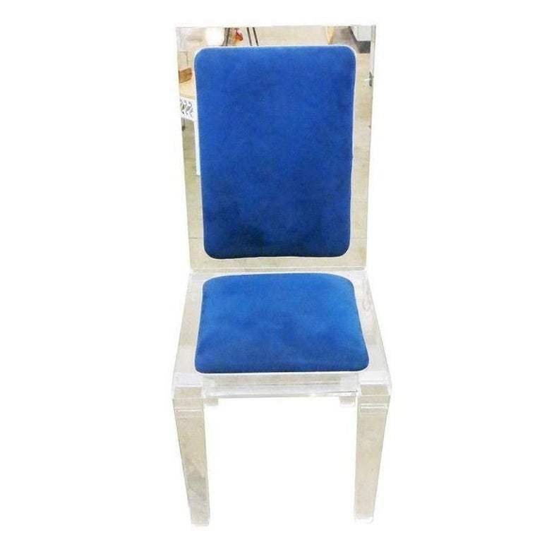 Midcentury Lucite Skyscraper Style Dining Chairs, Set of Six - 4