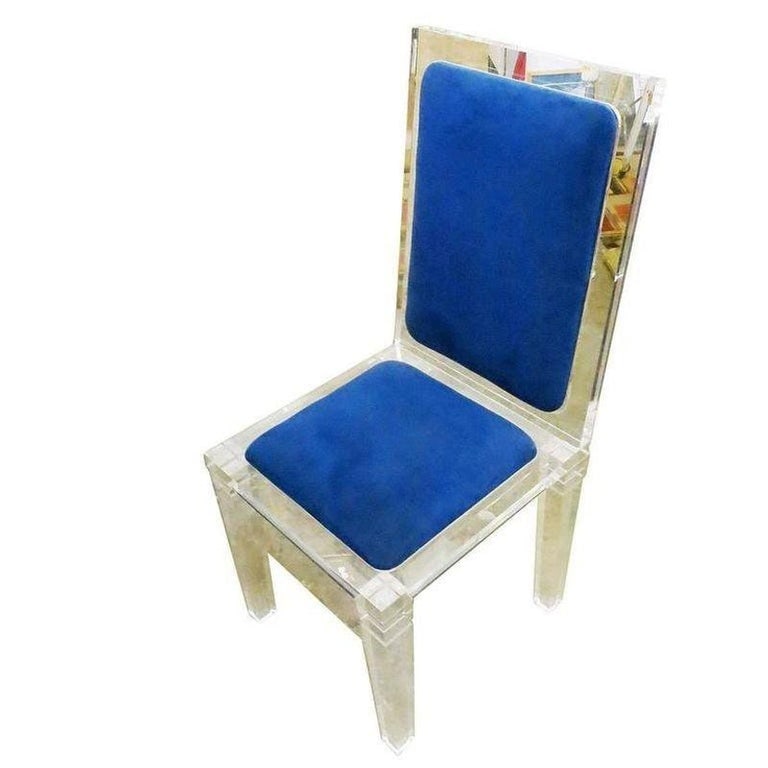 Midcentury Lucite Skyscraper Style Dining Chairs, Set of Six - 5