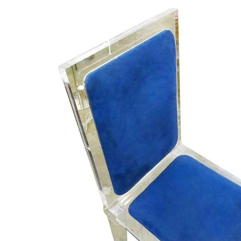 Midcentury Lucite Skyscraper Style Dining Chairs, Set of Six - 6