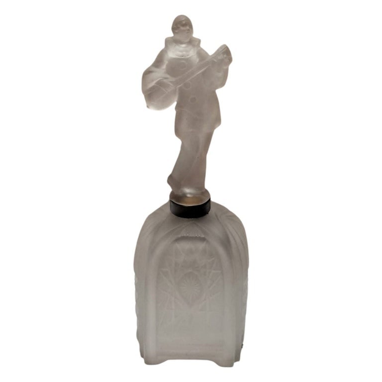 Art Deco Frosted Glass Jester Figurine Lamp (1 of 7)