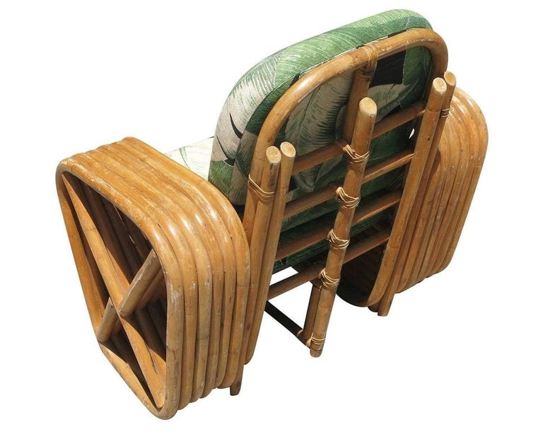 Restored Paul Frankl Square Pretzel Rattan Children's Lounge Chair - 6