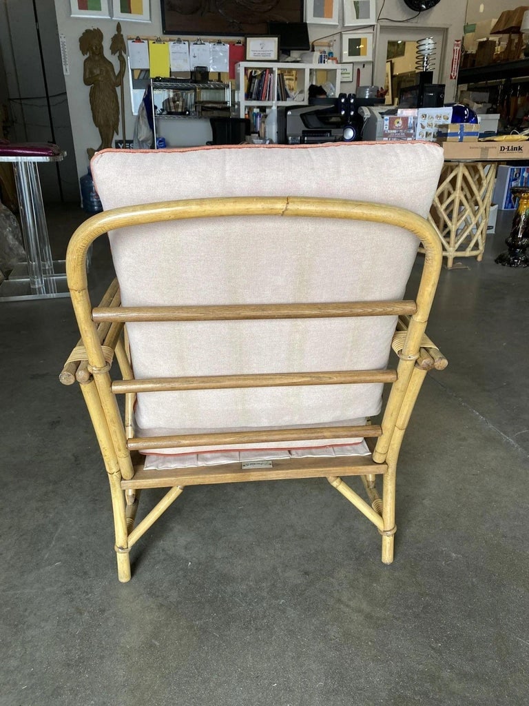 Rare Restored "1949er" Rattan Lounge Chair for Ficks & Reed Set - 10
