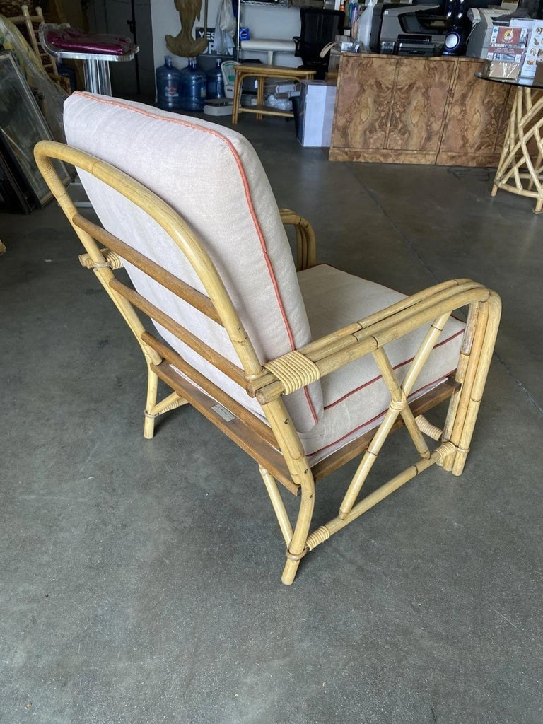 Rare Restored "1949er" Rattan Lounge Chair for Ficks & Reed Set - 11