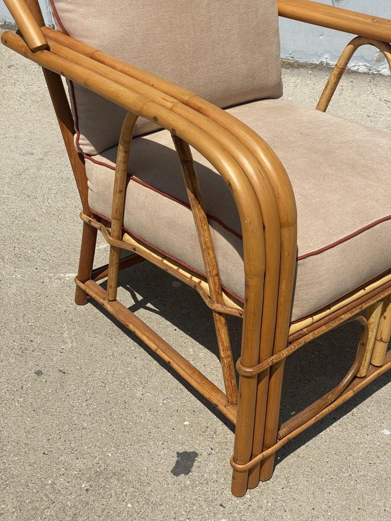 Restored "1949er" Rattan 3-Strand Lounge Chair by Heywood Wakefield - 10