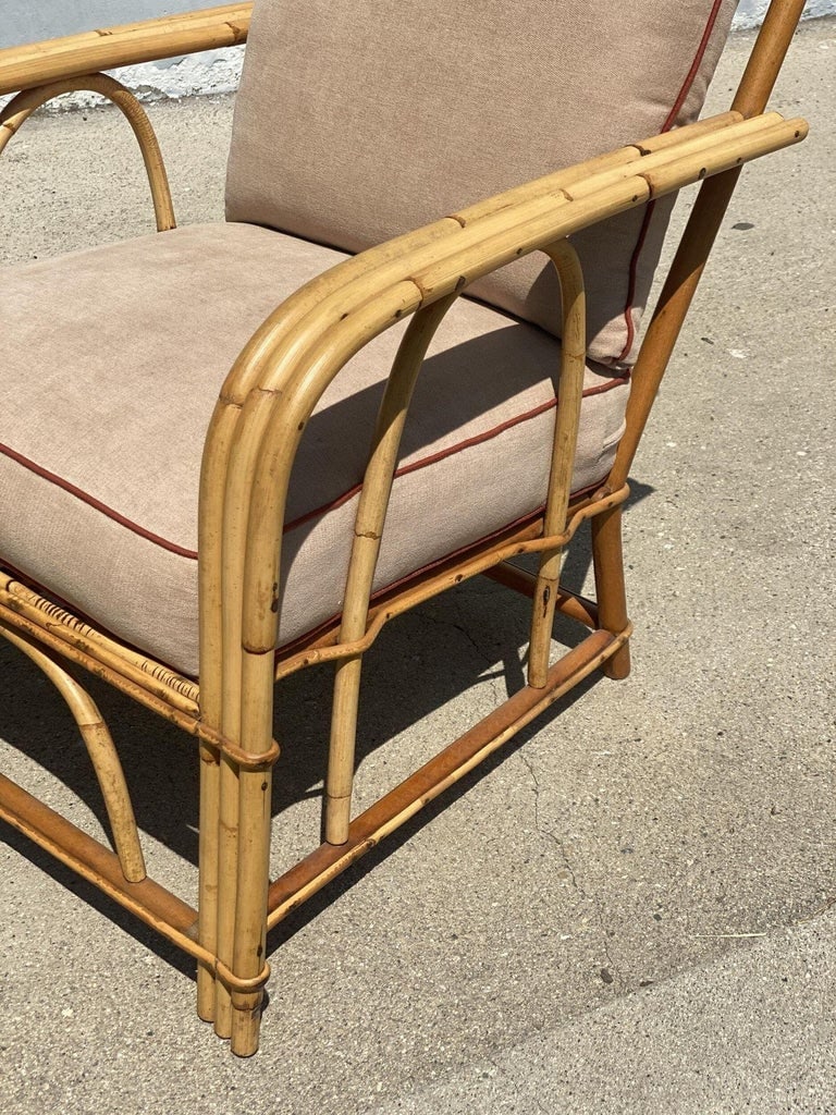 Restored "1949er" Rattan 3-Strand Lounge Chair by Heywood Wakefield - 8