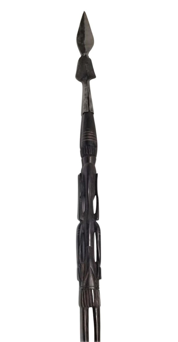 Makonde Tanzanian Carved Warrior Female Spear - 6