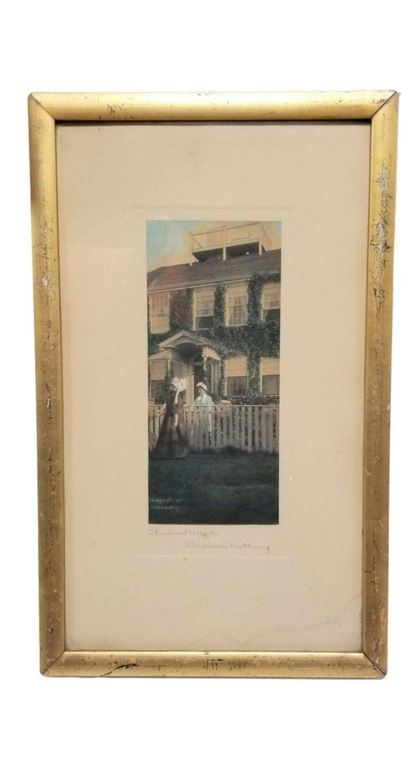 Wallace Nutting Signed "The Last Word" Hand Colored Photo Lithograph - 3