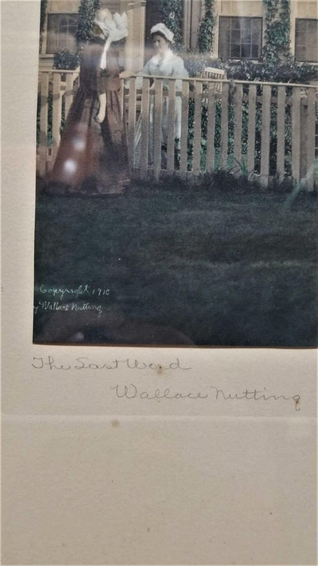 Wallace Nutting Signed "The Last Word" Hand Colored Photo Lithograph - 9