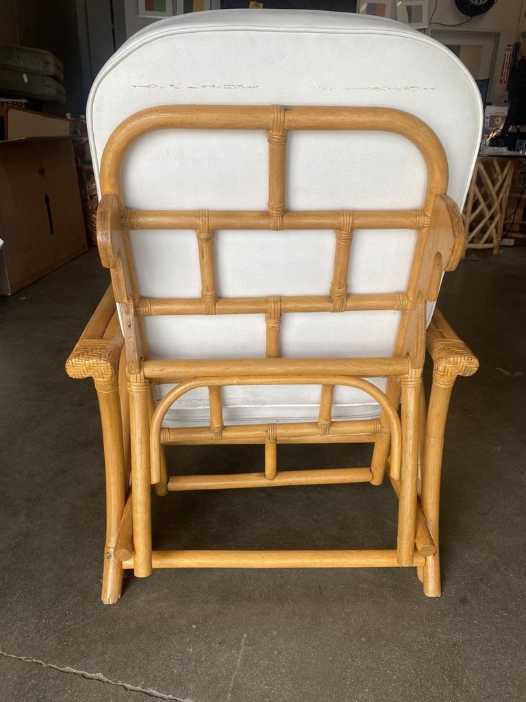 Restored 1940's Transition Rattan Recliner Lounge Chair - 10