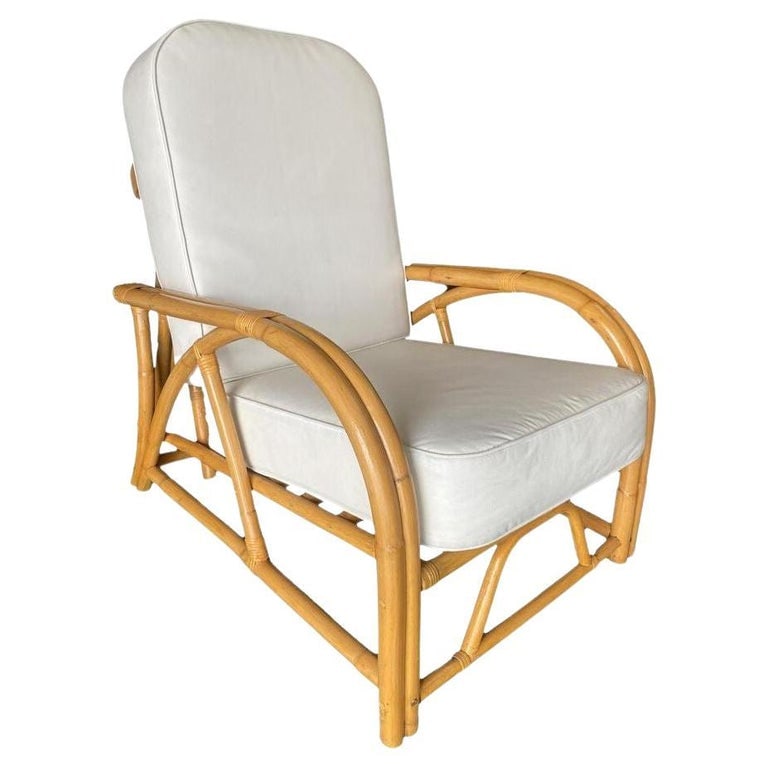 Restored 1940's Transition Rattan Recliner Lounge Chair - 2