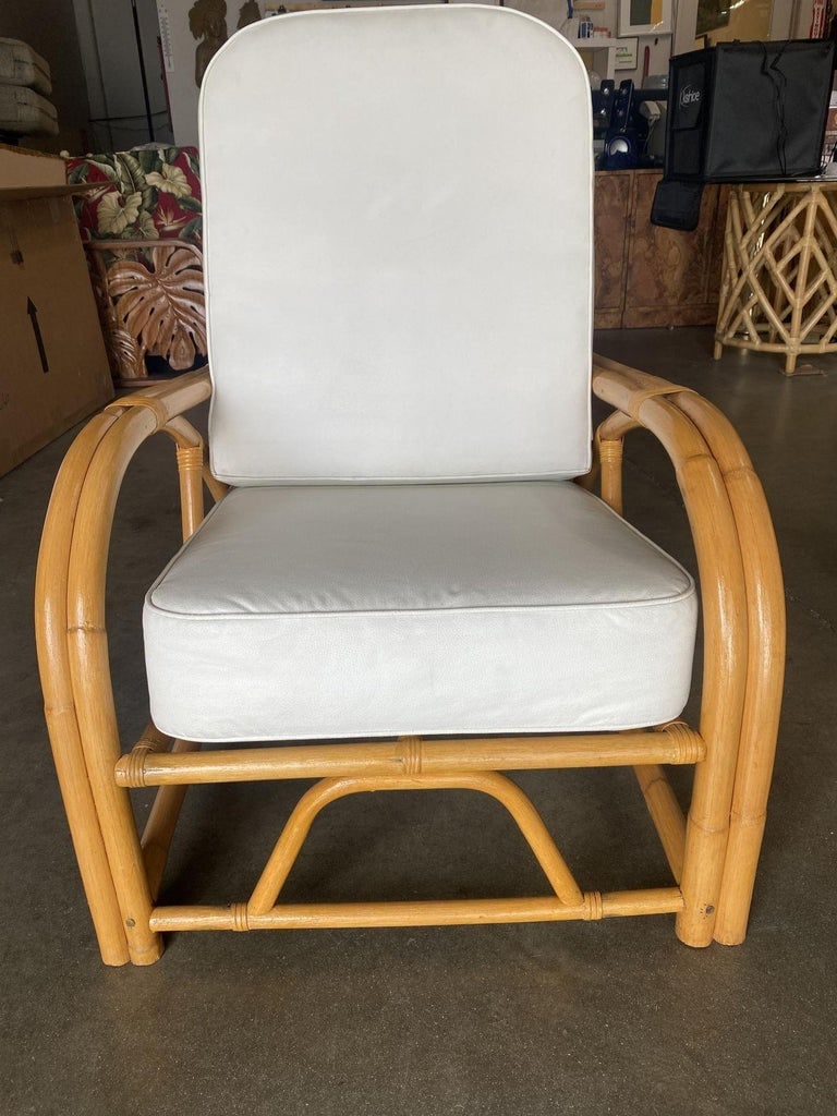 Restored 1940's Transition Rattan Recliner Lounge Chair - 4