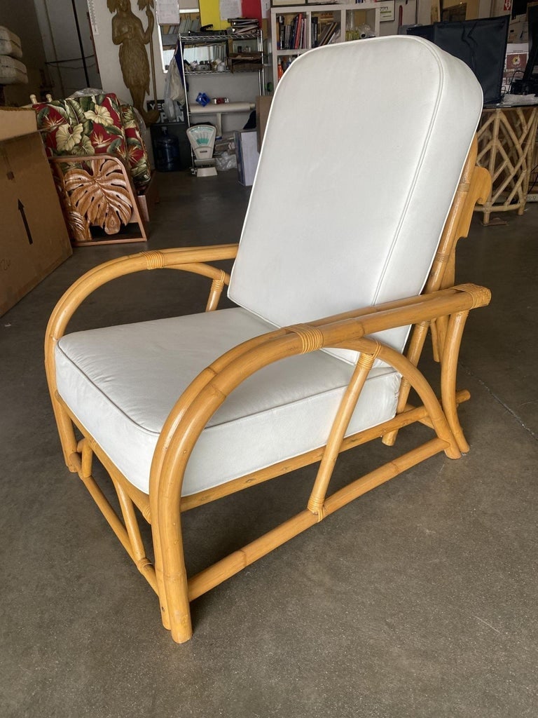 Restored 1940's Transition Rattan Recliner Lounge Chair - 6