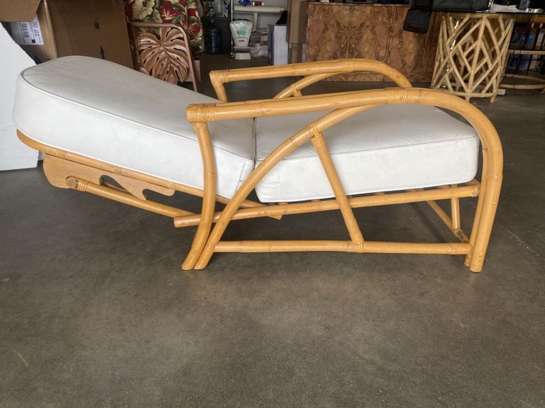 Restored 1940's Transition Rattan Recliner Lounge Chair - 8