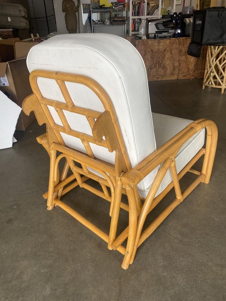 Restored 1940's Transition Rattan Recliner Lounge Chair - 9