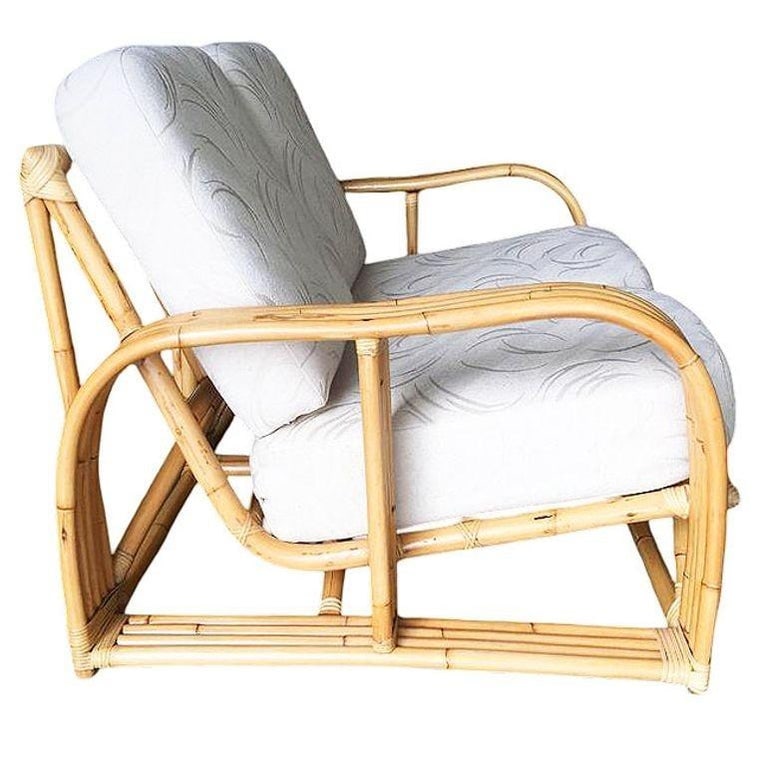 Restored Paul Laszlo Designed Rattan 4-Strand Sectional Settee by by Ficks Reed - 5