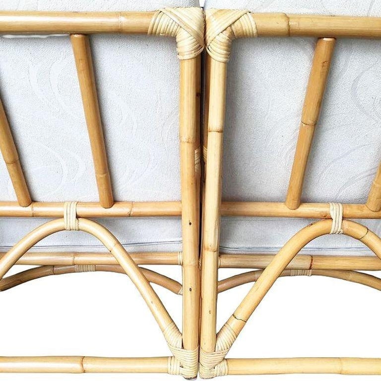 Restored Paul Laszlo Designed Rattan 4-Strand Sectional Settee by by Ficks Reed - 9