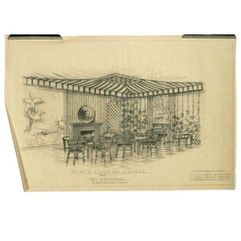 1955 Tropical "Private Lodge & Lounge" Architectural Prepared by Rucker Fuller - 3