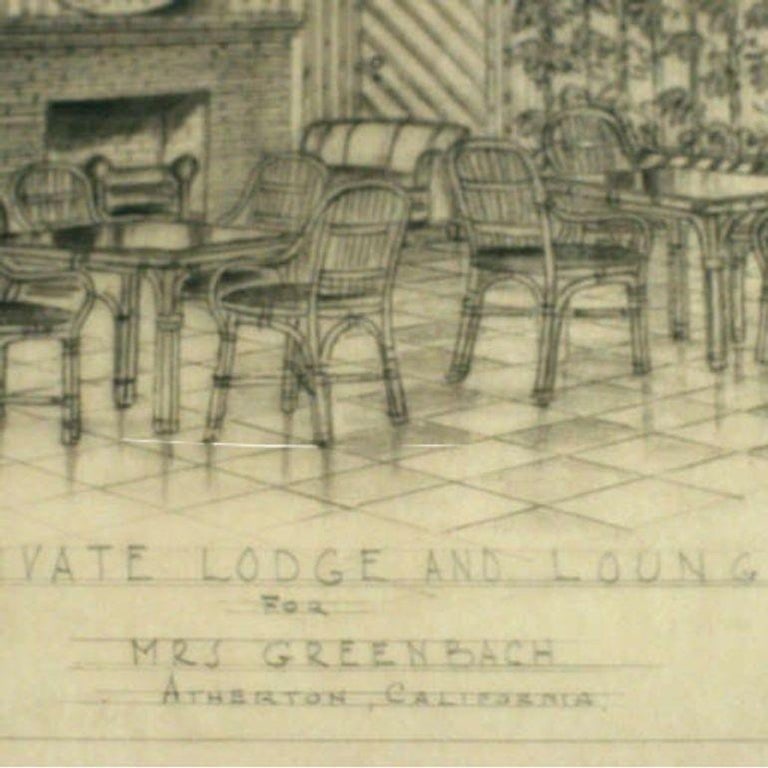 1955 Tropical "Private Lodge & Lounge" Architectural Prepared by Rucker Fuller - 4