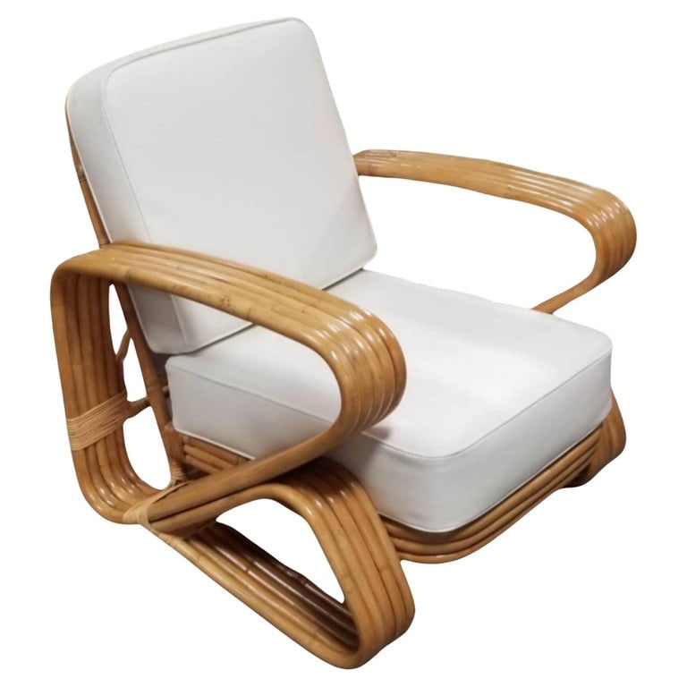 Restored 5-Strand 'Double Triangle' Lounge Chair W/ Floating Seat (1 of 13)