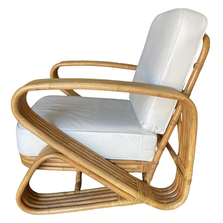Restored 5-Strand 'Double Triangle' Lounge Chair W/ Floating Seat - 7
