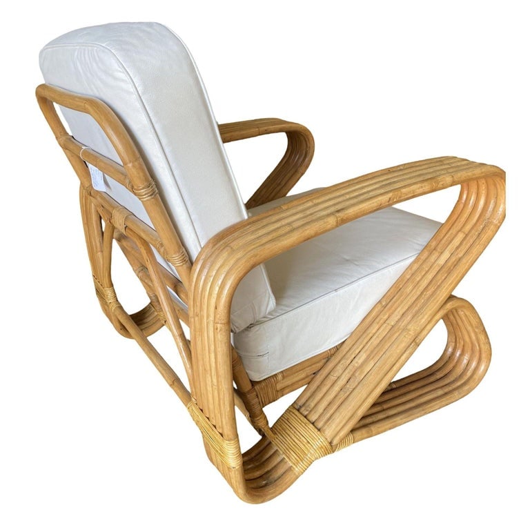 Restored 5-Strand 'Double Triangle' Lounge Chair W/ Floating Seat - 8