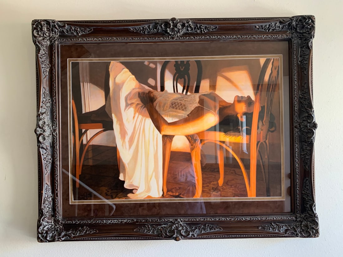 Cristina - Art by Ramon Lombarte (1996) Original Stone Lithograph - Framed - 2