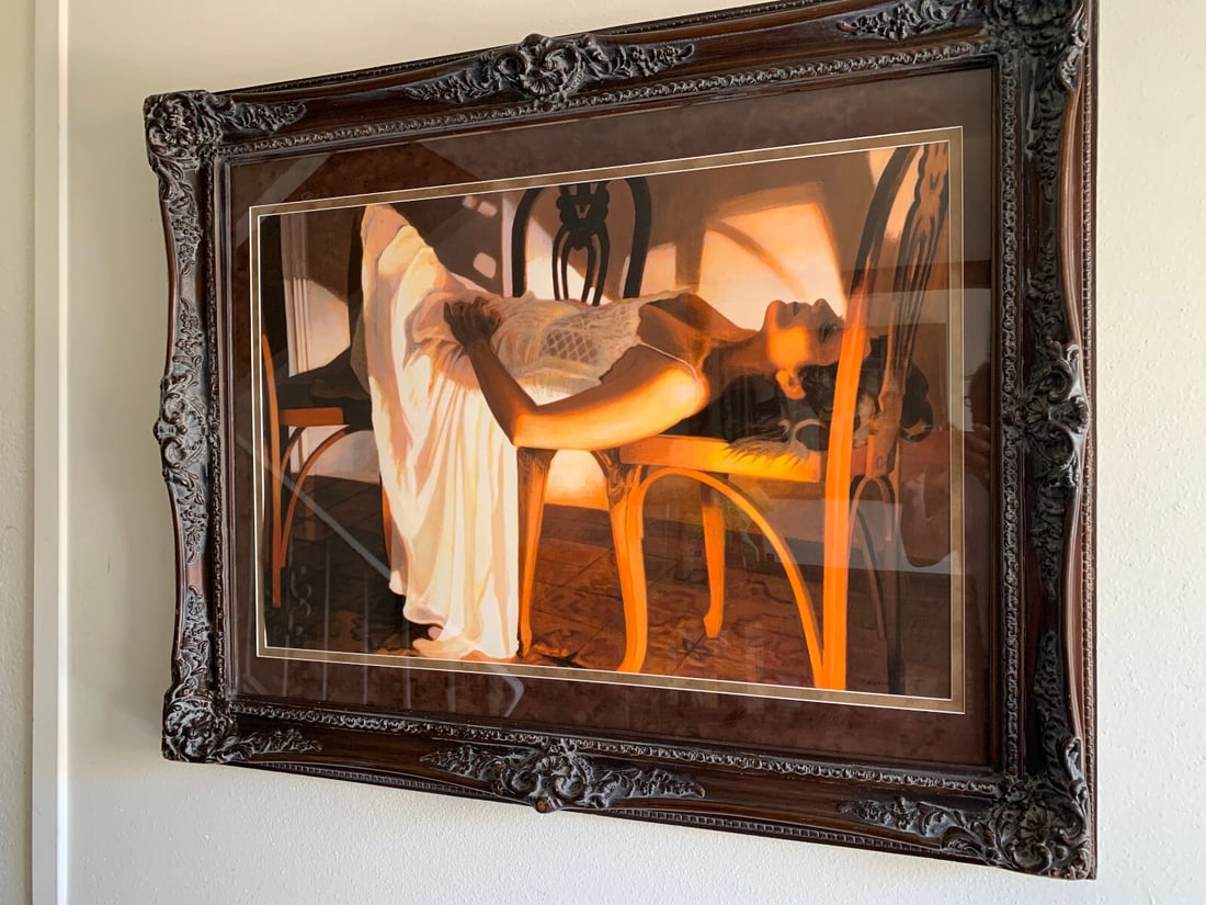 Cristina - Art by Ramon Lombarte (1996) Original Stone Lithograph - Framed - 5