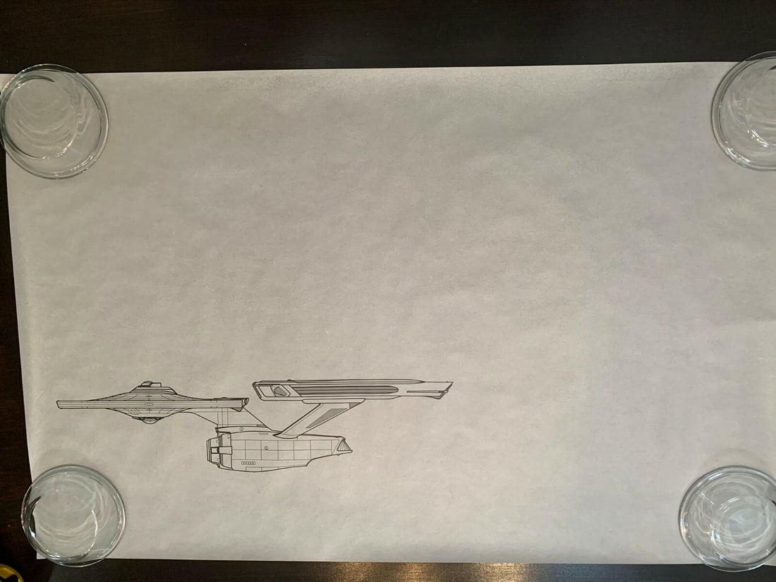 Star Trek - Enterprise Schematic Drawings (1982) 21.875" x 33.875" Art by Lehr - 10