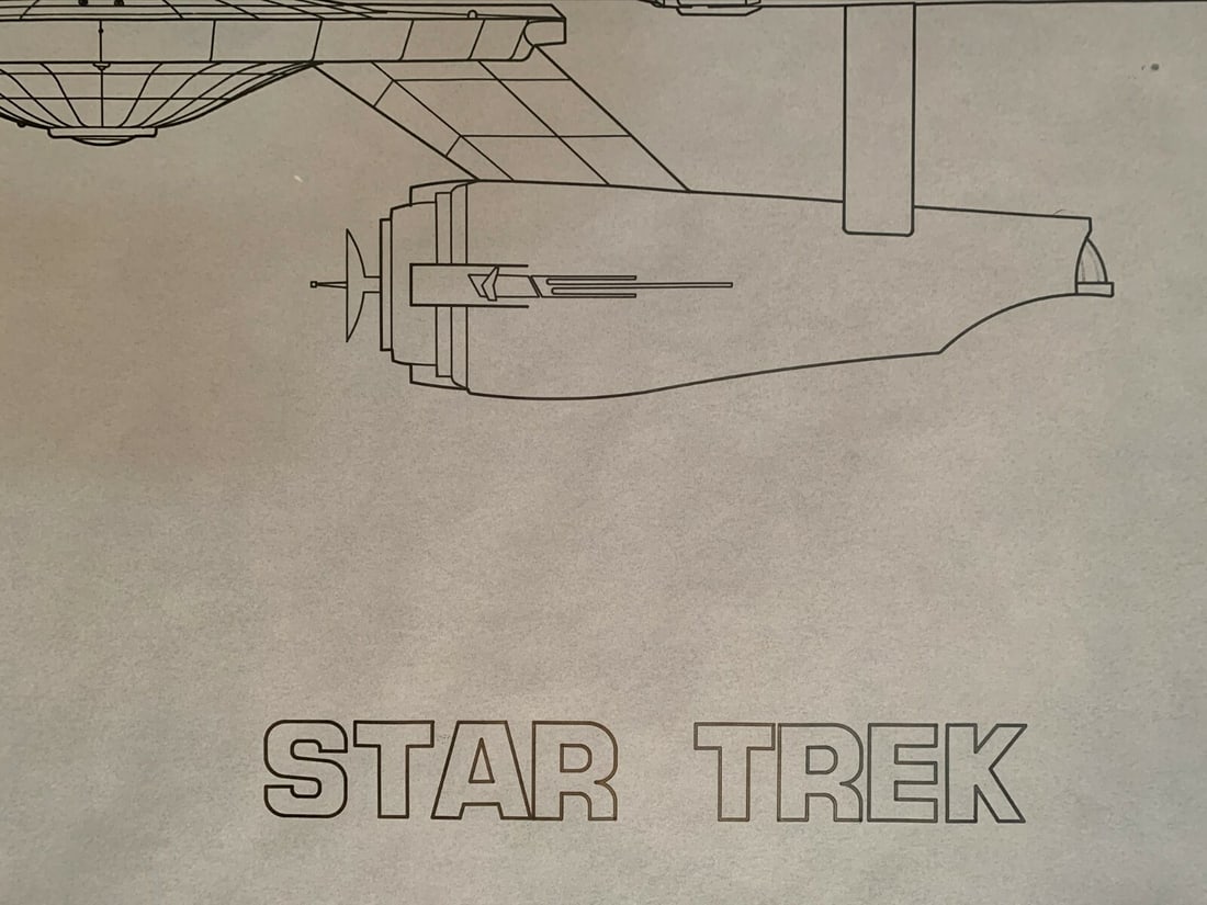 Star Trek - Enterprise Schematic Drawings (1982) 21.875" x 33.875" Art by Lehr - 3