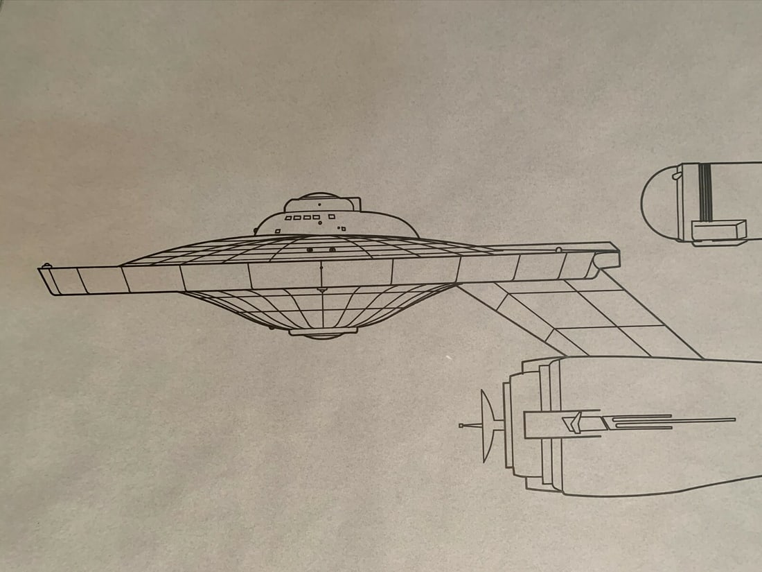 Star Trek - Enterprise Schematic Drawings (1982) 21.875" x 33.875" Art by Lehr - 4