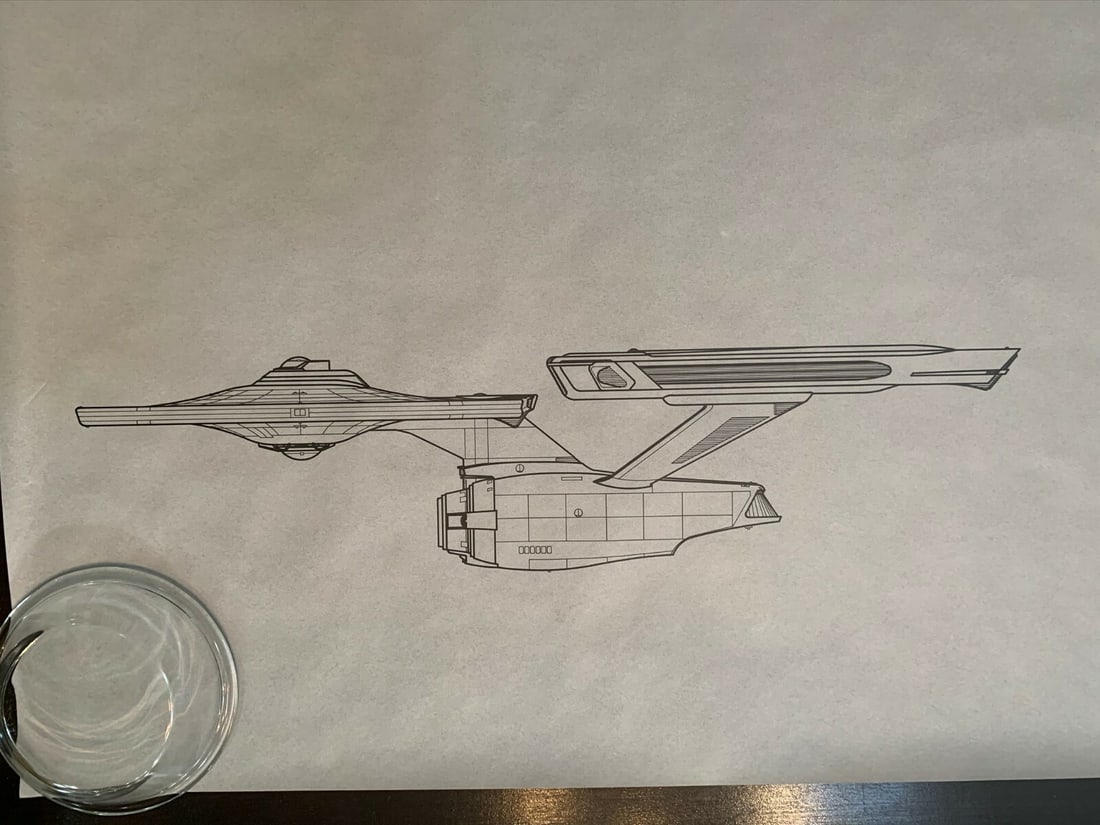 Star Trek - Enterprise Schematic Drawings (1982) 21.875" x 33.875" Art by Lehr - 6