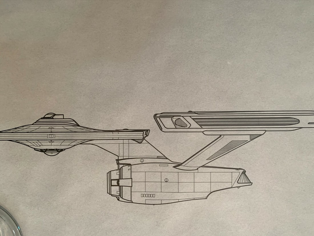 Star Trek - Enterprise Schematic Drawings (1982) 21.875" x 33.875" Art by Lehr - 9