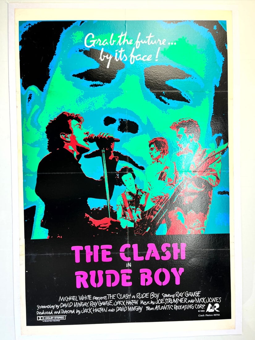 The Clash - Rude Boy (1980) US One Sheet Movie Poster - Linen Backed: The Clash - Rude Boy (1980) US One Sheet Movie Poster - Linen Backed Archival restoration on Indian Linen and Japanese Paper. Reserve: $450.00 Shipping: Domestic: Flat-rate of $28.00 to anywhere withi