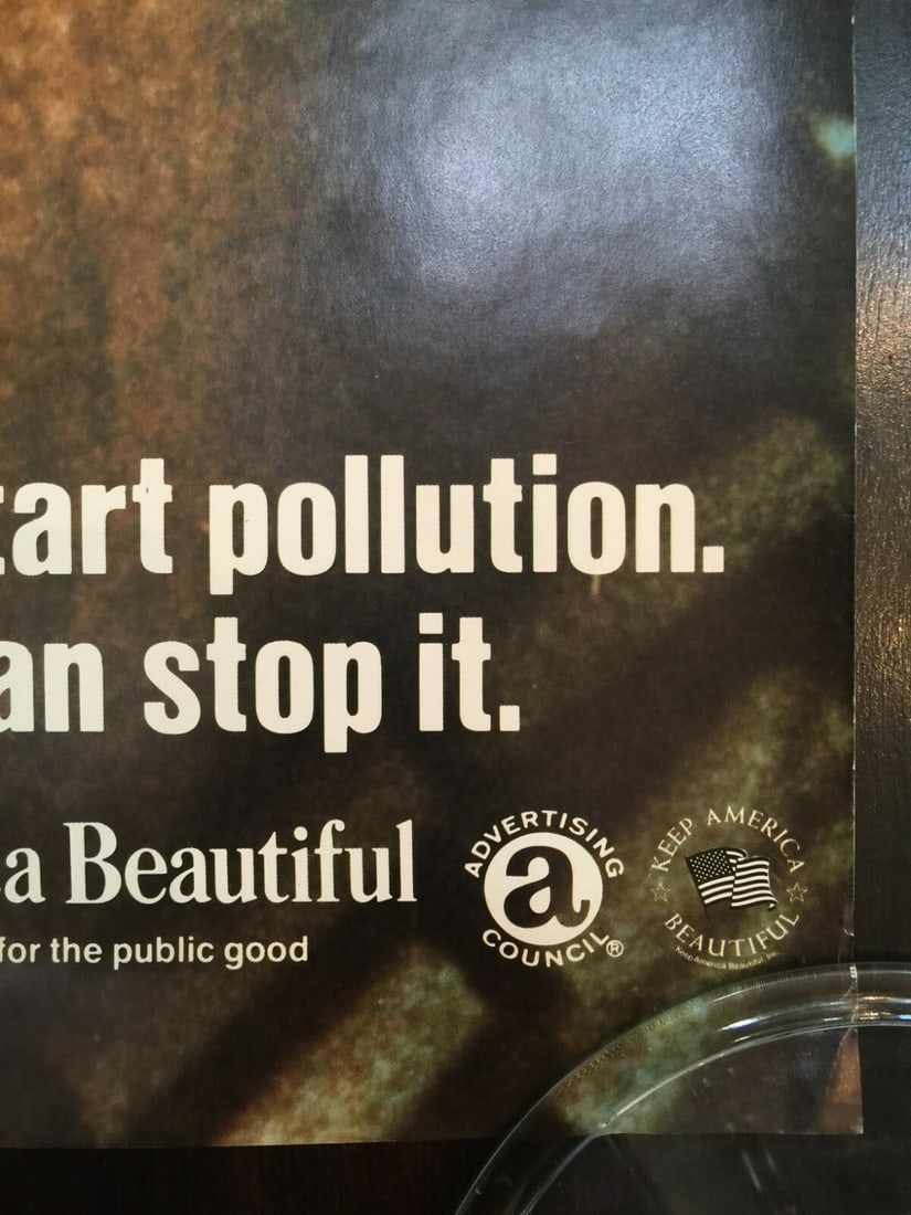 Pollution: It's A Crying Shame - Signed by Iron Eyes Cody (1979) US Poster - 3